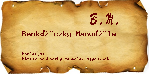 Benkóczky Manuéla névjegykártya